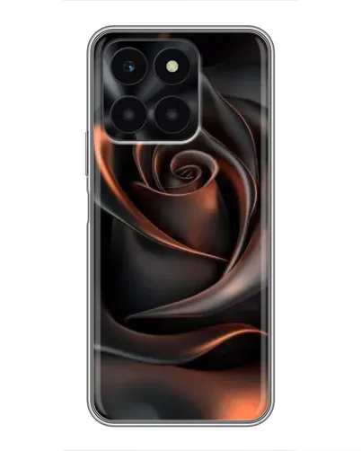 Чехол для Huawei Honor X6a с картинкой «Шелковая черная роза» Чехол для Huawei Honor X6a с картинкой «Шелковая черная роза»