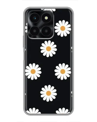 Чехол для Huawei Honor X6a с картинкой «Ромашки на черном» Чехол для Huawei Honor X6a с картинкой «Ромашки на черном»