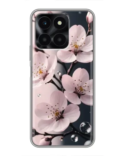 Чехол для Huawei Honor X6a с картинкой «Нежная сакура и капли» Чехол для Huawei Honor X6a с картинкой «Нежная сакура и капли»