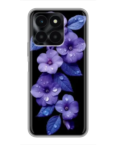 Чехол для Huawei Honor X6a с картинкой «Фиолетовые цветы с росою» Чехол для Huawei Honor X6a с картинкой «Фиолетовые цветы с росою»