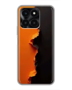 Чехол для Huawei Honor X6a с картинкой «Оранжевый разлом»