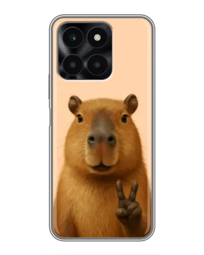 Чехол для Huawei Honor X6a с картинкой «Капибара виктория» Чехол для Huawei Honor X6a с картинкой «Капибара виктория»