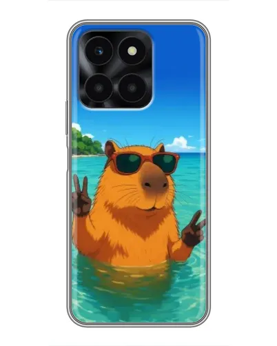 Чехол для Huawei Honor X6a с картинкой «Морская капибара» Чехол для Huawei Honor X6a с картинкой «Морская капибара»