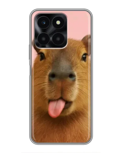 Чехол для Huawei Honor X6a с картинкой «Капибара с языком» Чехол для Huawei Honor X6a с картинкой «Капибара с языком»