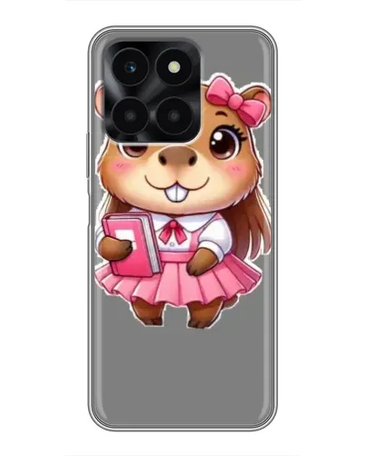 Чехол для Huawei Honor X6a с картинкой «Девочка капибара» Чехол для Huawei Honor X6a с картинкой «Девочка капибара»