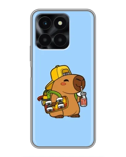 Чехол для Huawei Honor X6a с картинкой «Капибара на скейте» Чехол для Huawei Honor X6a с картинкой «Капибара на скейте»