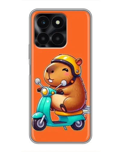 Чехол для Huawei Honor X6a с картинкой «Капибара на скутере» Чехол для Huawei Honor X6a с картинкой «Капибара на скутере»