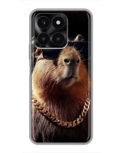 Чехол для Huawei Honor X6a с картинкой «Капибара золотая цепь» Чехол для Huawei Honor X6a с картинкой «Капибара золотая цепь»