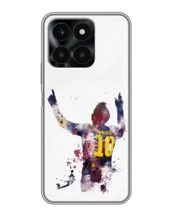 Чехол для Huawei Honor X6a с картинкой «Акварельный Месси Барселона»