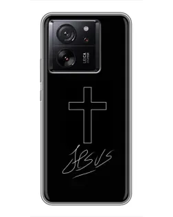 Чехол для Huawei Honor X6b с картинкой «Графический крест Jesus»