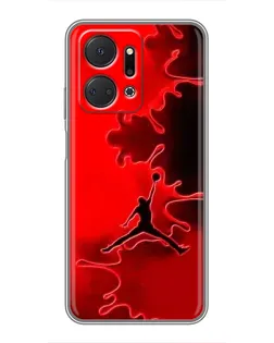 Чехол для Huawei Honor X7a с картинкой «Jordan Red Smoke»