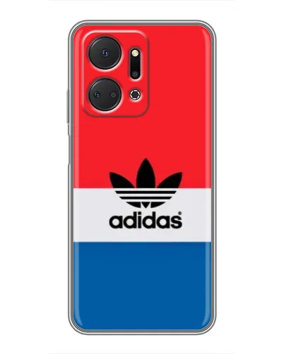 Чехол для Huawei Honor X7a с картинкой «Ретро блоки Adidas»