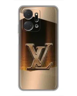 Чохол для Huawei Honor X7a з картинкою «LV — золоте сяйво»