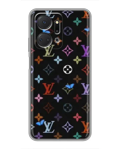 Чохол для Huawei Honor X7a з картинкою «Кольорова монограма LV» Чохол для Huawei Honor X7a з картинкою «Кольорова монограма LV»