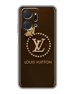 Чохол для Huawei Honor X7a з картинкою «LV — золота печатка»