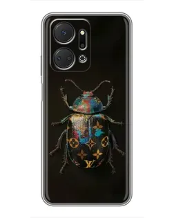 Чохол для Huawei Honor X7a з картинкою «LV — мармуровий принт»