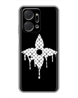 Чохол для Huawei Honor X7a з картинкою «Квіткова монограма»