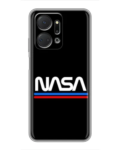 Чехол для Huawei Honor X7a с картинкой «NASA — классика Red Blue»
