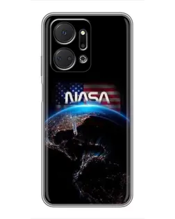 Чехол для Huawei Honor X7a с картинкой «Земля из космоса NASA» Чехол для Huawei Honor X7a с картинкой «Земля из космоса NASA»