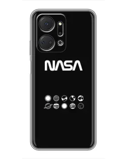 Чехол для Huawei Honor X7a с картинкой «NASA — технический принт» Чехол для Huawei Honor X7a с картинкой «NASA — технический принт»
