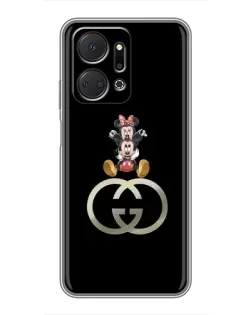 Чехол для Huawei Honor X7a с картинкой «Минни Маус на лого» Чехол для Huawei Honor X7a с картинкой «Минни Маус на лого»
