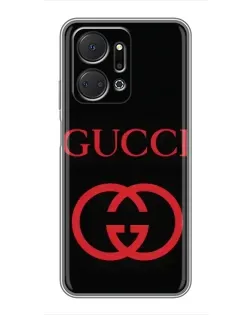 Чехол для Huawei Honor X7a с картинкой «Gucci — красный логотип» Чехол для Huawei Honor X7a с картинкой «Gucci — красный логотип»