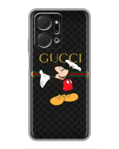 Чехол для Huawei Honor X7a с картинкой «Микки Маус Gucci»
