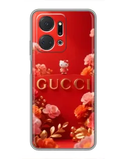 Чехол для Huawei Honor X7a с картинкой «Gucci — золотой сад» Чехол для Huawei Honor X7a с картинкой «Gucci — золотой сад»