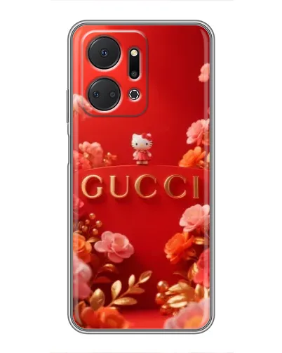 Чехол для Huawei Honor X7a с картинкой «Gucci — золотой сад»