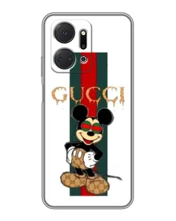 Чехол для Huawei Honor X7a с картинкой «Микки Маус Gucci — полосы» Чехол для Huawei Honor X7a с картинкой «Микки Маус Gucci — полосы»