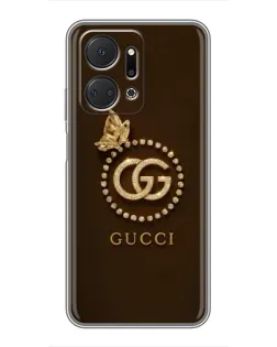 Чехол для Huawei Honor X7a с картинкой «Gucci — золотая бабочка» Чехол для Huawei Honor X7a с картинкой «Gucci — золотая бабочка»