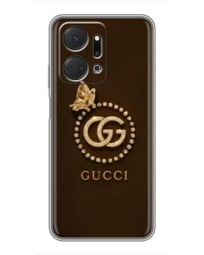 Чехол для Huawei Honor X7a с картинкой «Gucci — золотая бабочка»