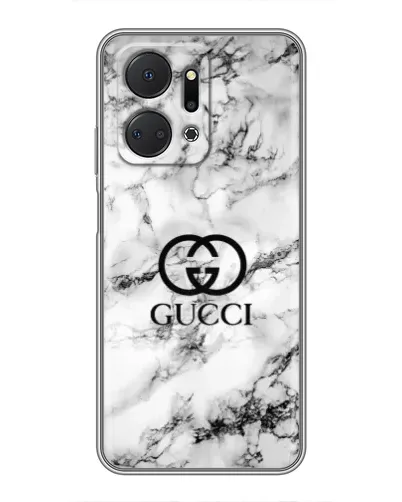Чехол для Huawei Honor X7a с картинкой «Gucci — мраморный шик»