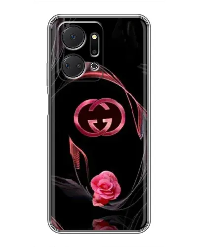Чехол для Huawei Honor X7a с картинкой «Gucci — неоновая роза»