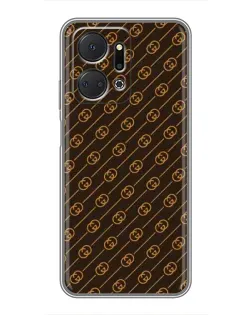 Чехол для Huawei Honor X7a с картинкой «Gucci — золотые диагонали» Чехол для Huawei Honor X7a с картинкой «Gucci — золотые диагонали»