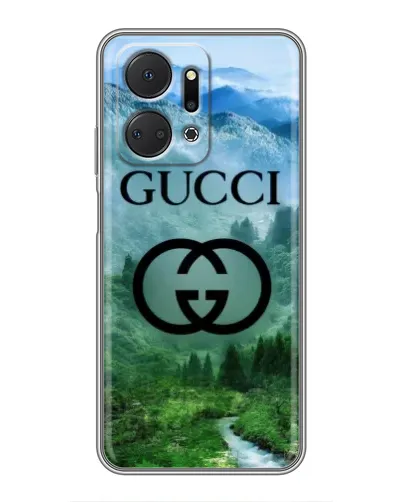 Чехол для Huawei Honor X7a с картинкой «Gucci — горный пейзаж»