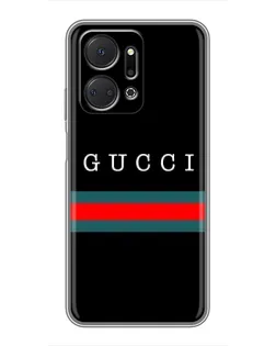 Чехол для Huawei Honor X7a с картинкой «Gucci — красный пояс» Чехол для Huawei Honor X7a с картинкой «Gucci — красный пояс»