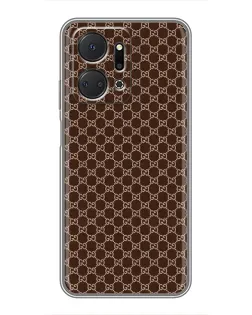 Чехол для Huawei Honor X7a с картинкой «Gucci — шоколадная сетка» Чехол для Huawei Honor X7a с картинкой «Gucci — шоколадная сетка»