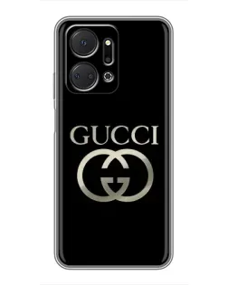 Чехол для Huawei Honor X7a с картинкой «Gucci — золото на черном» Чехол для Huawei Honor X7a с картинкой «Gucci — золото на черном»