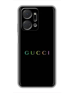 Чехол для Huawei Honor X7a с картинкой «Gucci — неоновый минимализм» Чехол для Huawei Honor X7a с картинкой «Gucci — неоновый минимализм»