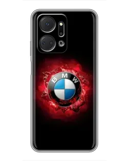 Чехол для Huawei Honor X7a с картинкой «Логотип BMW — вспышка»