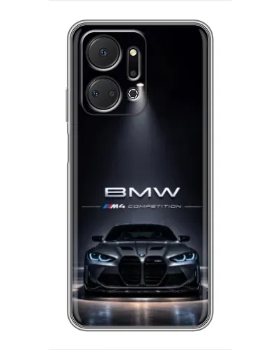 Чехол для Huawei Honor X7a с картинкой «BMW сквозь ночной город» Чехол для Huawei Honor X7a с картинкой «BMW сквозь ночной город»