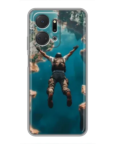 Чехол для Huawei Honor X7a с картинкой «PUBG — свободное падение»
