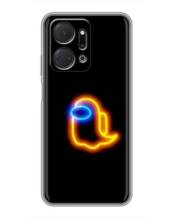 Чехол для Huawei Honor X7a с картинкой «Among Us неоновое сияние» Чехол для Huawei Honor X7a с картинкой «Among Us неоновое сияние»