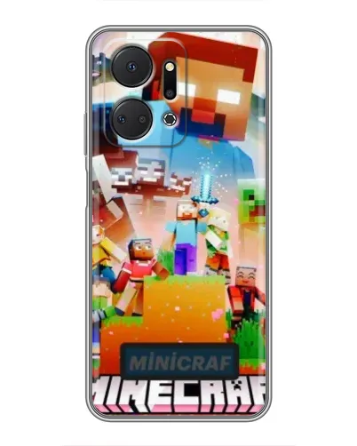 Чехол для Huawei Honor X7a с картинкой «Minecraft герои игры» Чехол для Huawei Honor X7a с картинкой «Minecraft герои игры»