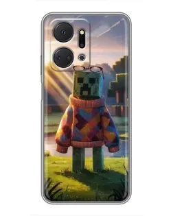 Чехол для Huawei Honor X7a с картинкой «Крипер в свитере» Чехол для Huawei Honor X7a с картинкой «Крипер в свитере»