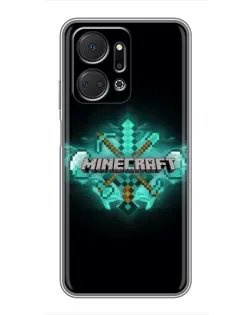 Чехол для Huawei Honor X7a с картинкой «Minecraft Diamond лого» Чехол для Huawei Honor X7a с картинкой «Minecraft Diamond лого»