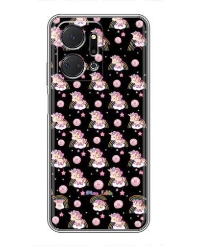 Чехол для Huawei Honor X7a с картинкой «Magic Unicorn паттерн»