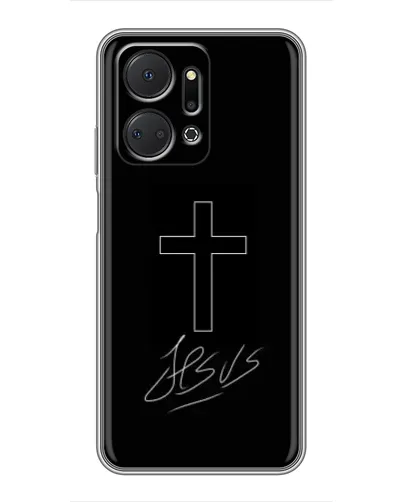 Чехол для Huawei Honor X7a с картинкой «Графический крест Jesus» Чехол для Huawei Honor X7a с картинкой «Графический крест Jesus»