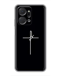 Чехол для Huawei Honor X7a с картинкой «Тонкий крест» Чехол для Huawei Honor X7a с картинкой «Тонкий крест»
